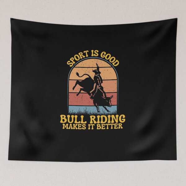 Item preview, funny retro vintage bull riding quote  designed and sold by salahnewdesign.