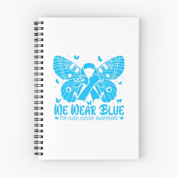 Item preview, We Wear Blue for Colon Concer Awareness, Colorectal Cancer Warrior butterfly Design designed and sold by ZETTIF ⭐⭐⭐⭐⭐.