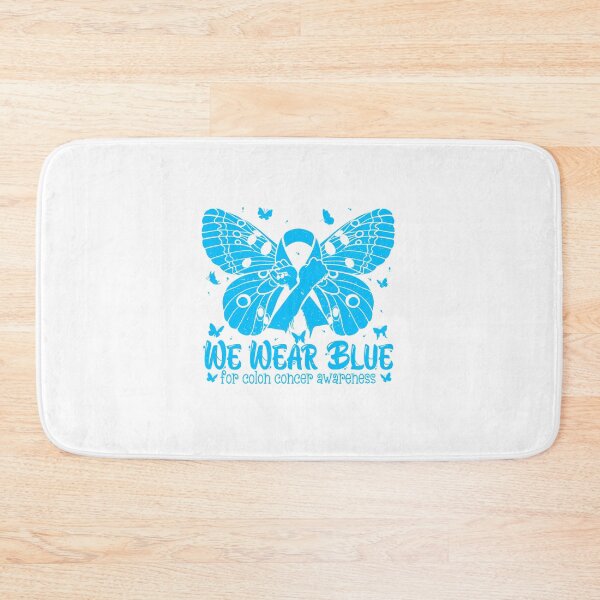 Item preview, We Wear Blue for Colon Concer Awareness, Colorectal Cancer Warrior butterfly Design designed and sold by ZETTIF ⭐⭐⭐⭐⭐.
