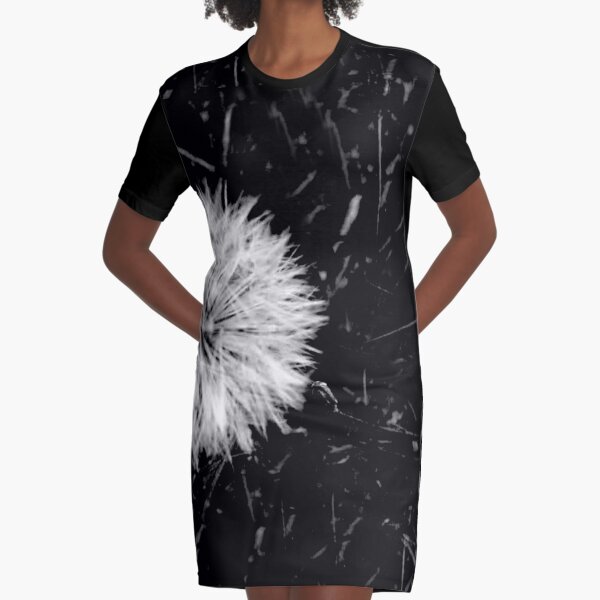Dandelion Flower Graphic T-Shirt Dress