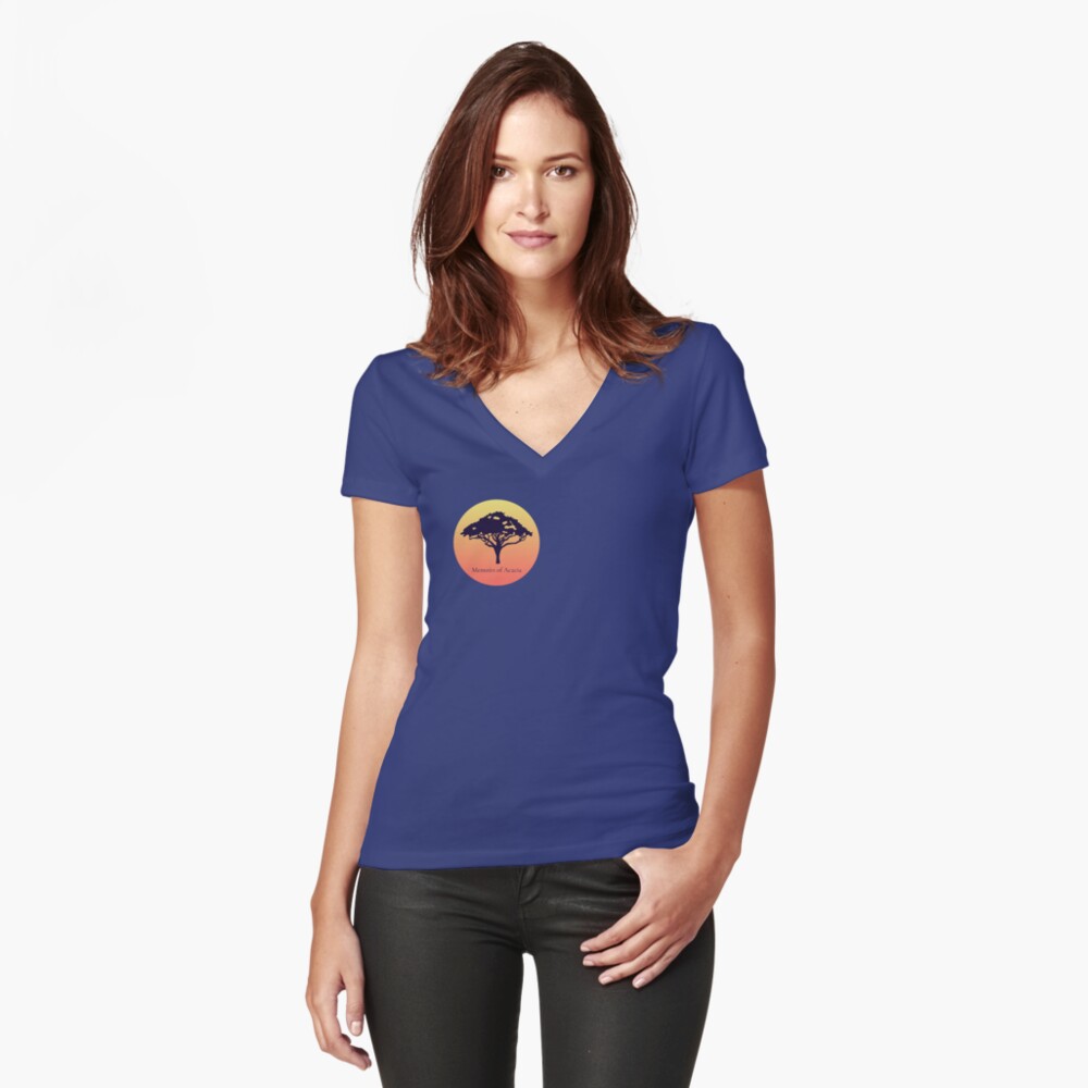 Item preview, Fitted V-Neck T-Shirt designed and sold by acaciagabriel.