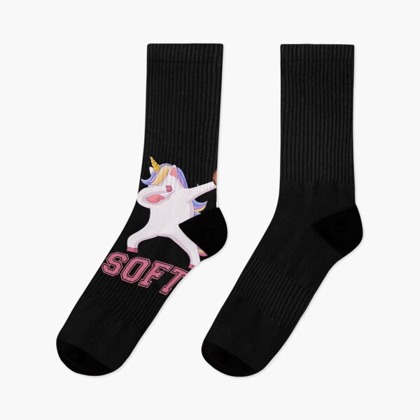 Item preview, Funny Dabbing Unicorn Kids Softball Loving Girl Essential T-Shirt designed and sold by cohenashl6.