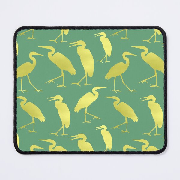 Item preview, Garden Greens Collection Blue Heron Walking on Green 3 Repeat 5748 designed and sold by Art in My Loft.
