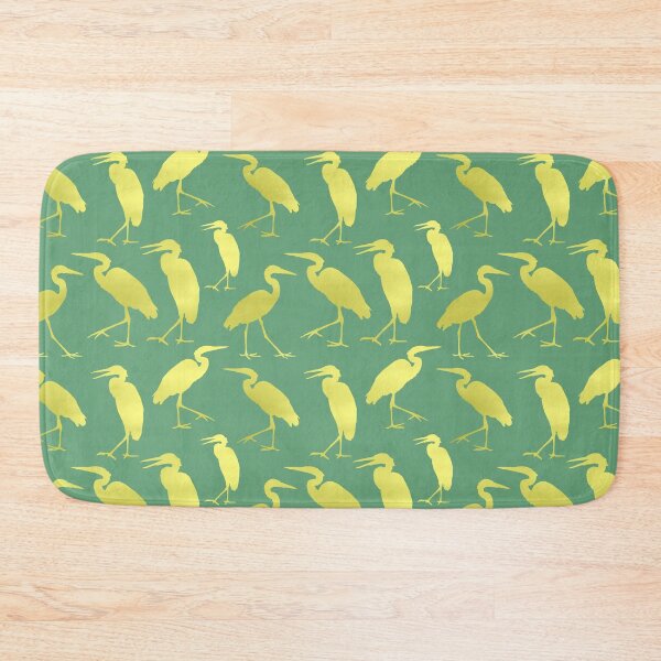 Item preview, Garden Greens Collection Blue Heron Walking on Green 3 Repeat 5748 designed and sold by Art in My Loft.