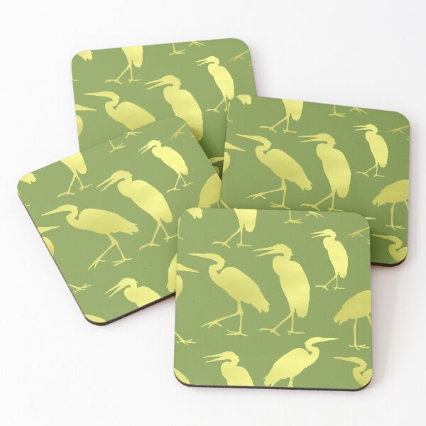 Item preview, Garden Greens Collection Blue Heron Walking on Green 2 Repeat 5748 designed and sold by Art in My Loft.