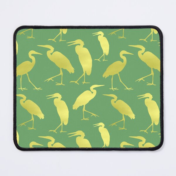 Item preview, Garden Greens Collection Blue Heron Walking on Green 1 Repeat 5748 designed and sold by Art in My Loft.