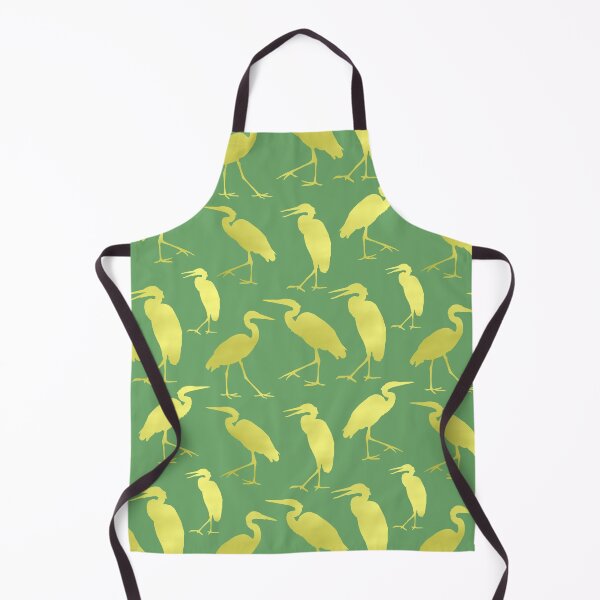 Item preview, Garden Greens Collection Blue Heron Walking on Green 1 Repeat 5748 designed and sold by Art in My Loft.
