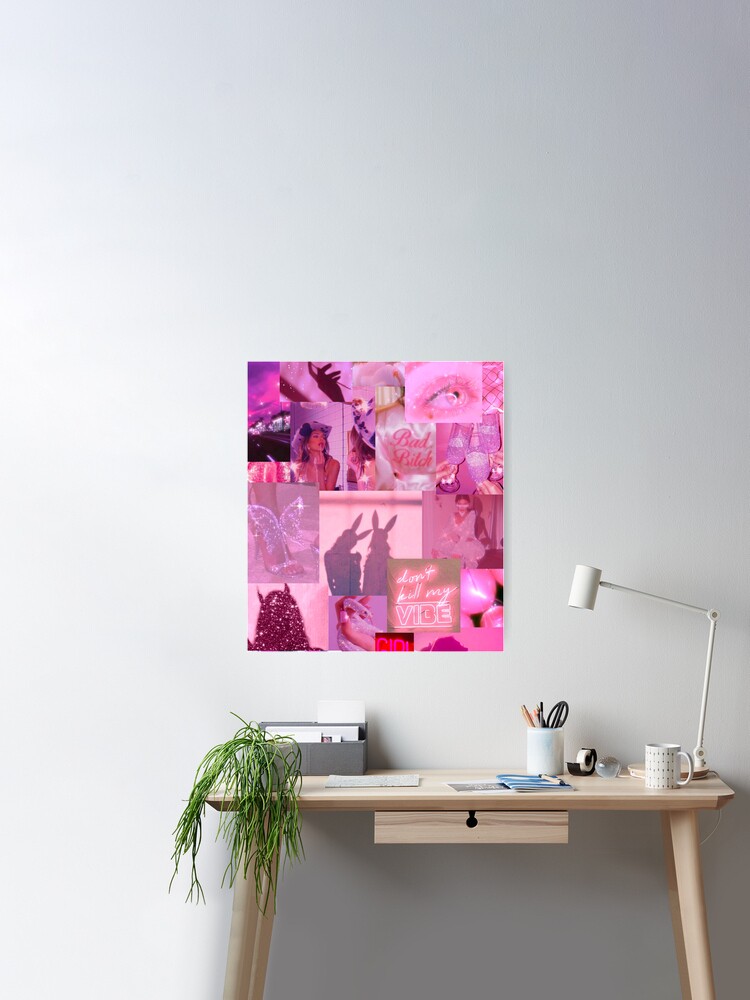 HOT PINK Girl Aesthetic Collage  Poster for Sale by reannyn