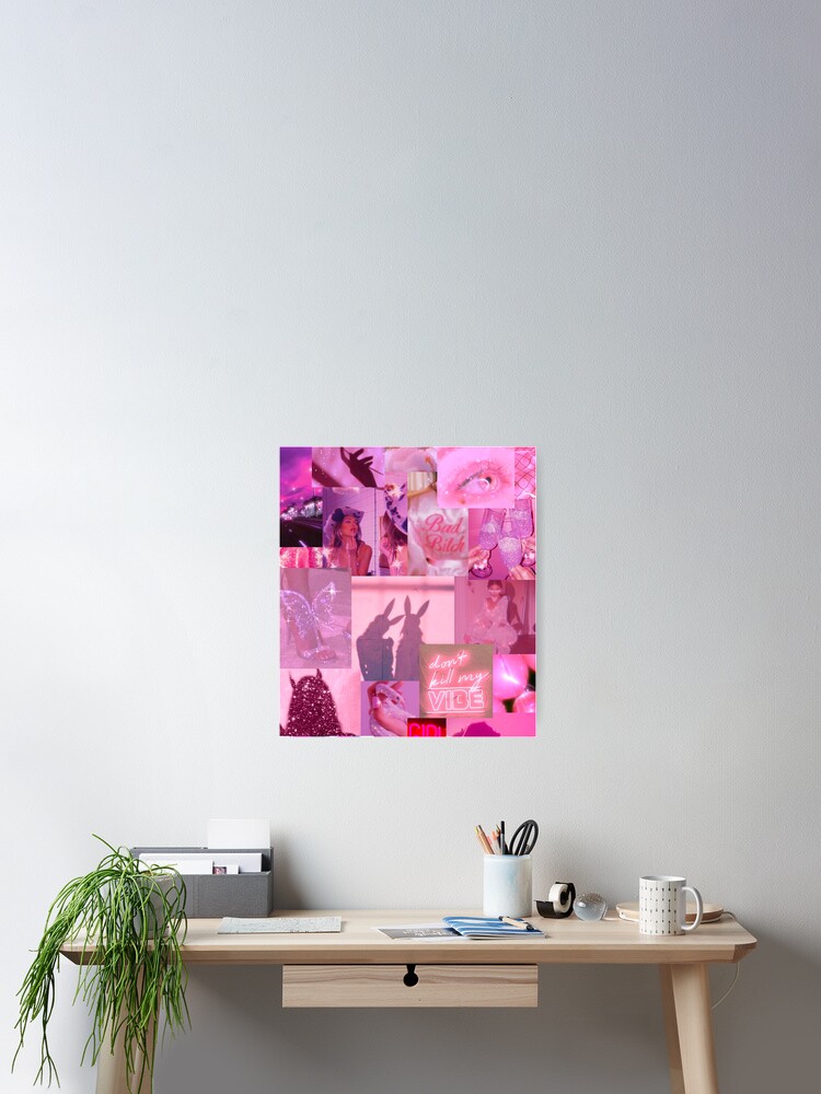 HOT PINK Girl Aesthetic Collage  Poster for Sale by reannyn