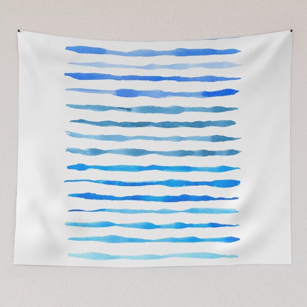 Item preview, watercolor blue lines designed and sold by Pulpman.
