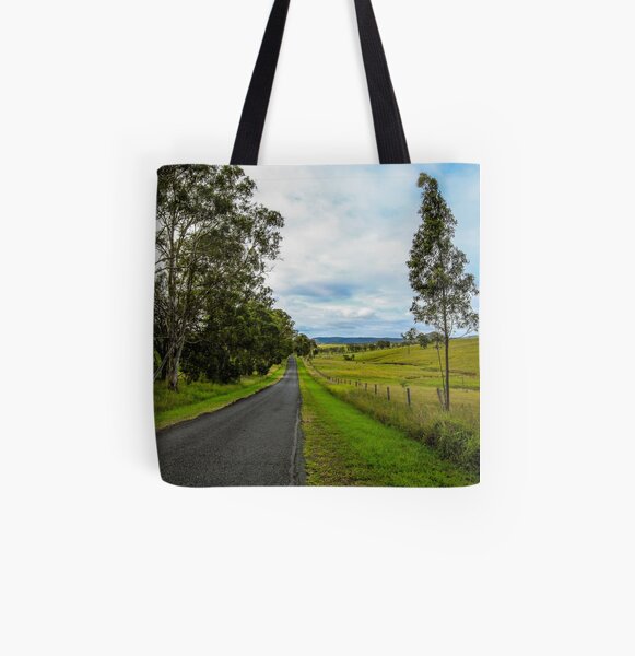 Country Roads - Out Near Mt Barney All Over Print Tote Bag
