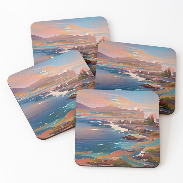 Item preview, Painting of California Coast - Painting of Coastline - Ocean - Landscape - California designed and sold by CattlettArt.
