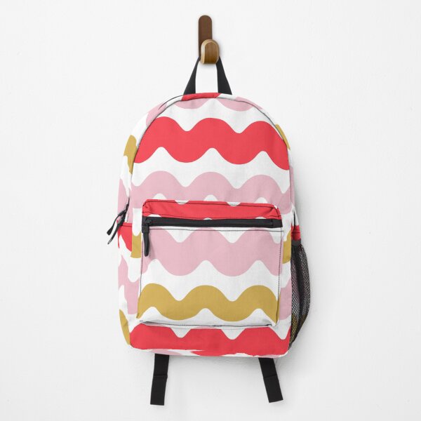 Item preview, Wavy pattern in pink, mustard and vibrant orange designed and sold by IlustraDeni.