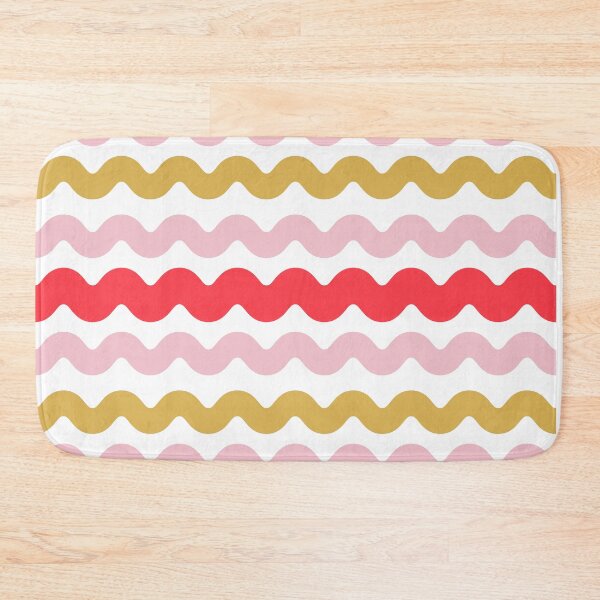 Item preview, Wavy pattern in pink, mustard and vibrant orange designed and sold by IlustraDeni.