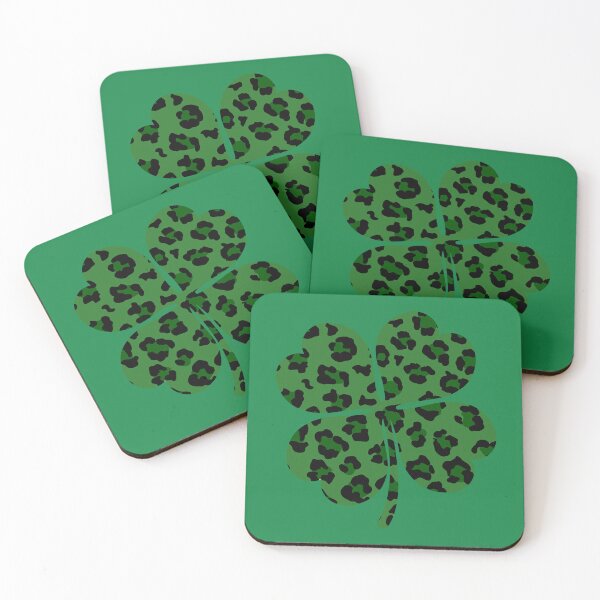 Item preview, Leopard Shamrock, Lucky Clover, Leopard Clover, St Patricks Day designed and sold by DesignHouse07.