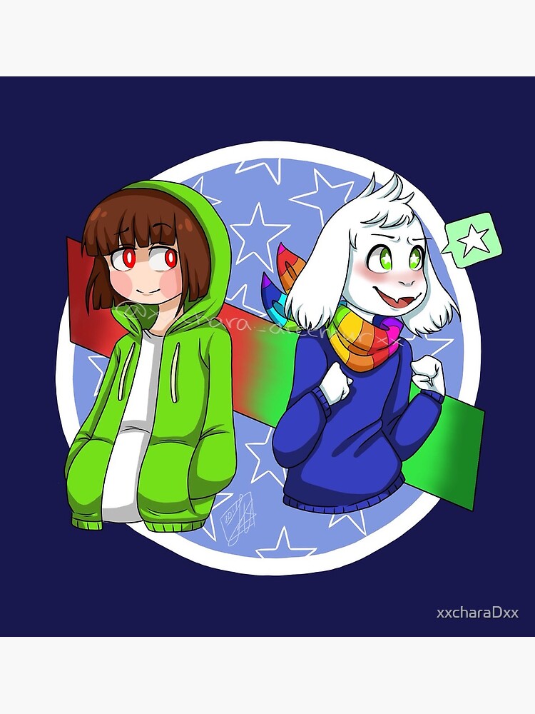 "Asriel and Chara - storyshift Undertale" Art Print by xxcharaDxx