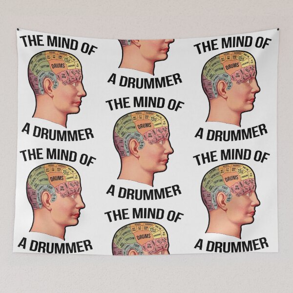 Item preview, Mind of A Drummer Percussionist Brain Diagram Fun! designed and sold by Bill Herrin.