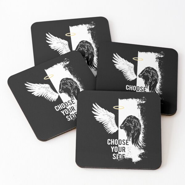 Item preview, choose your side, devil or angel? black or white design. designed and sold by elmanchour.