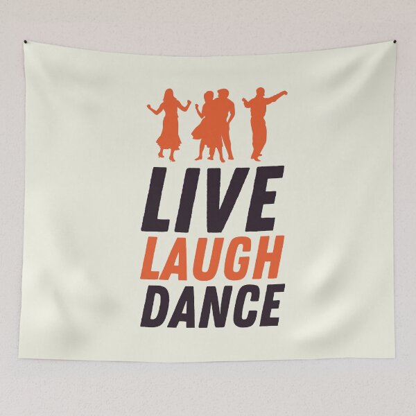 Item preview, Live Laugh Dance - Short Motivational Phrase | Colorful Stylish Dance Typography designed and sold by Delandor.