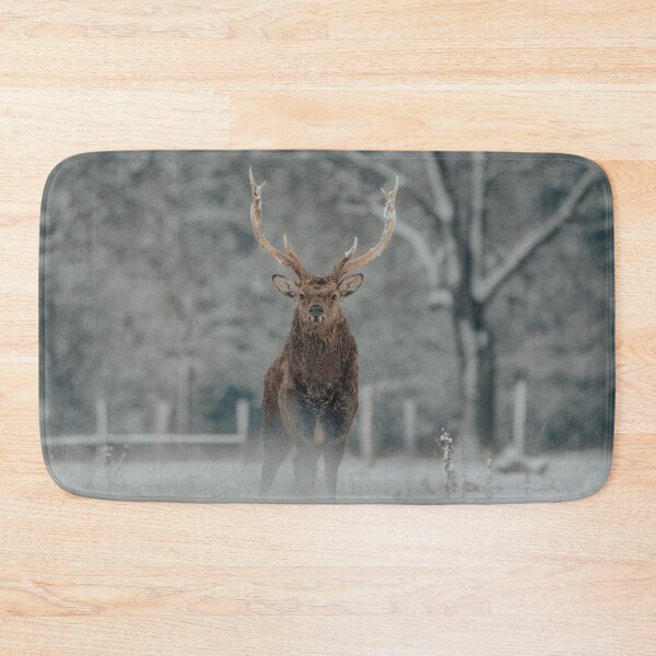 Item preview, Fluffy deer in snowy meadow designed and sold by Raureif.
