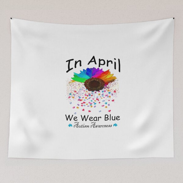 Item preview, In April We Wear Blue For Autism Awareness T-Shirt, April Wear Blue Shirt, Autism Acceptance, designed and sold by boyastore.