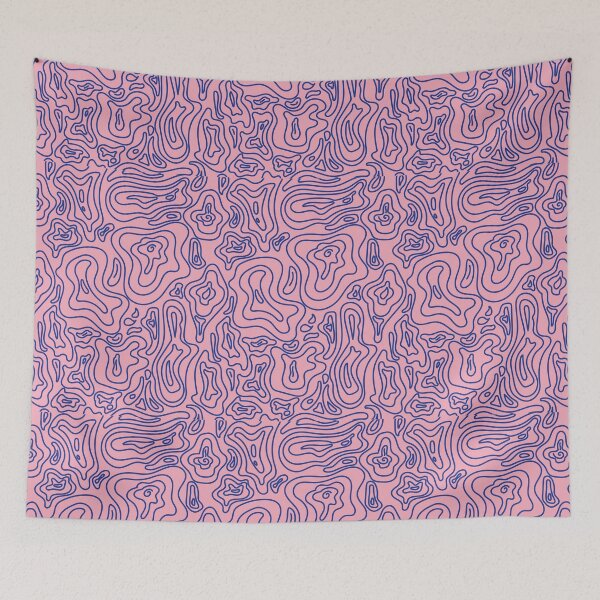Item preview, Groovy fun 70's patter aesthetic pink + blue designed and sold by Ray Sánchez.