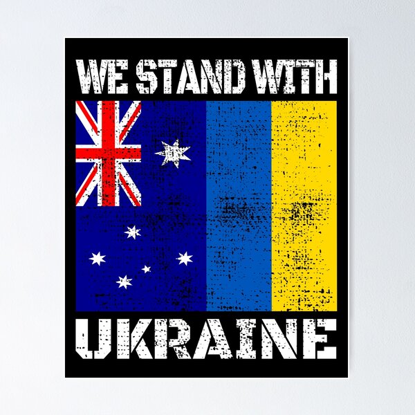 Item preview, AUSTRALIA STAND WITH UKRAINE - UKRAINE designed and sold by TravelHappiness.