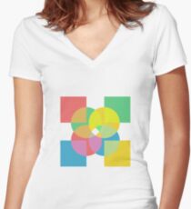 4x Colour Women's Fitted V-Neck T-Shirt