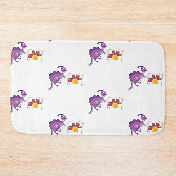 Item preview, Dinosaur Playing Drums ,Funny Good Purple Dinosaur Drums Lovers Art designed and sold by pedrored369.