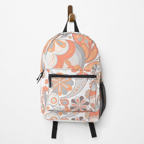 Item preview, Peach Floral Themed Bohemian Mandala Zentangle Desigual designed and sold by DiviaDesigns.