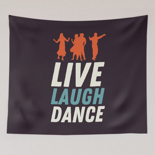 Item preview, Live Laugh Dance - Short Motivational Saying | Colorful Stylish Dance Typography designed and sold by Delandor.