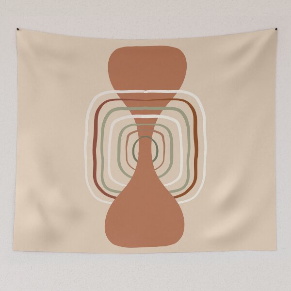 Item preview,  Modern Minimalist Simple Boho Hourglass Line Art   designed and sold by zedonee.