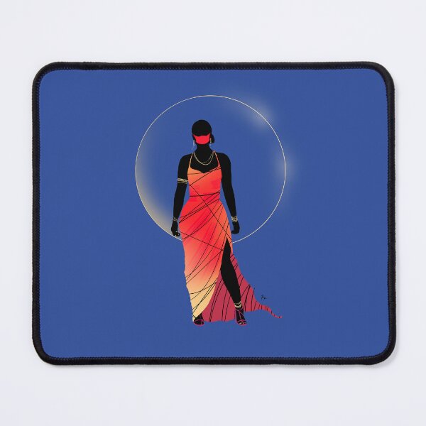 Item preview, Elegant red dress against the moon designed and sold by Rickard Bengtsson.
