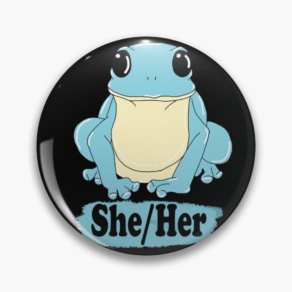 Item preview, She/Her Frog (Black) designed and sold by zafirastarlight.