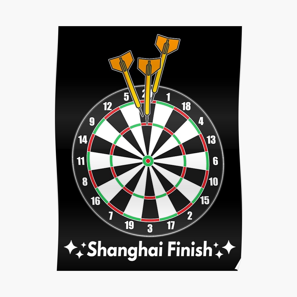 Dart Shanghai Finish Darts WM 180 Allypally 120 Sticker by