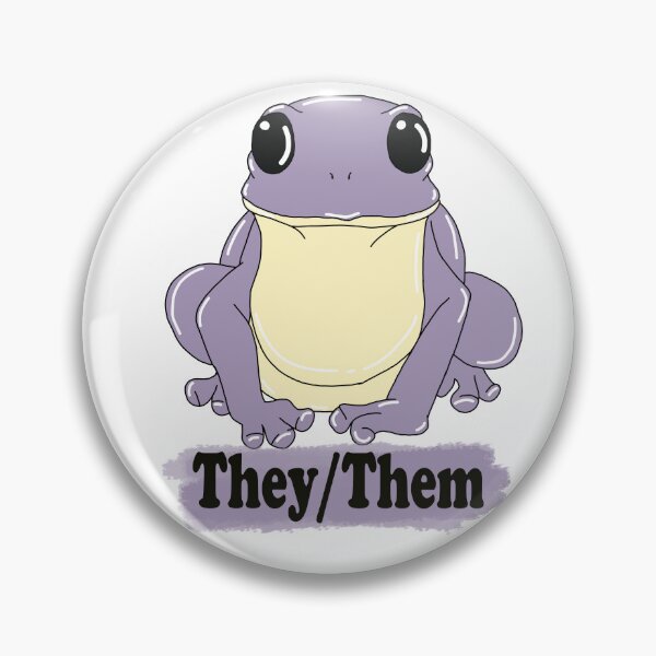 Item preview, They/Them Frog designed and sold by zafirastarlight.