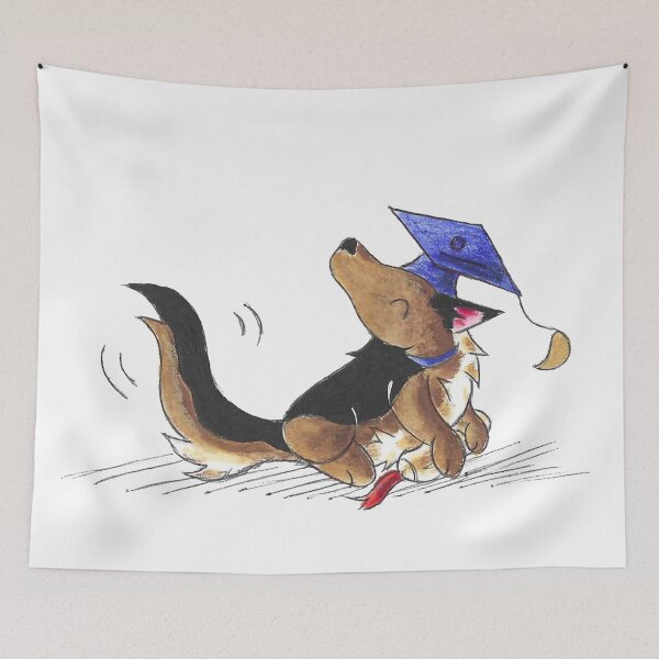 Item preview, German Shepherd Grad (Thank You Card) designed and sold by KOKeefeArt.