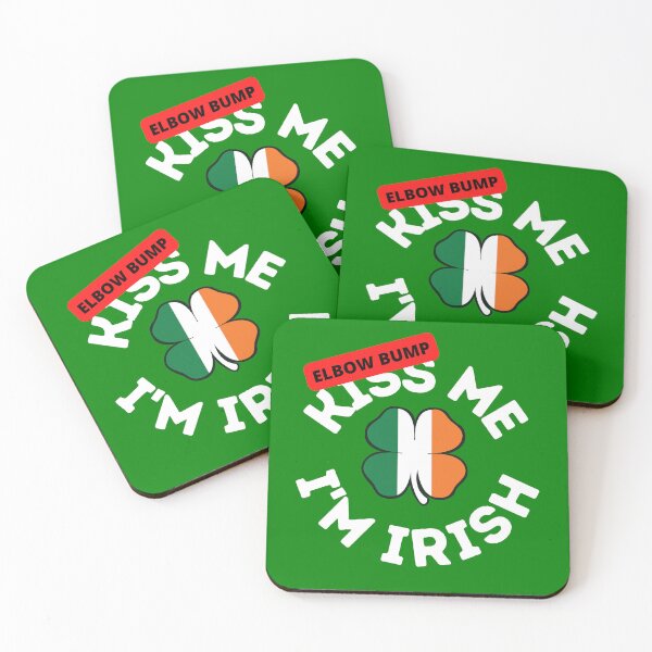 Item preview, Kiss Me Elbow Bump Me I'm Irish designed and sold by Fecking-Merch.