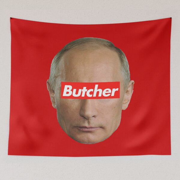 Item preview, Putin Butcher (on red) designed and sold by Thelittlelord.