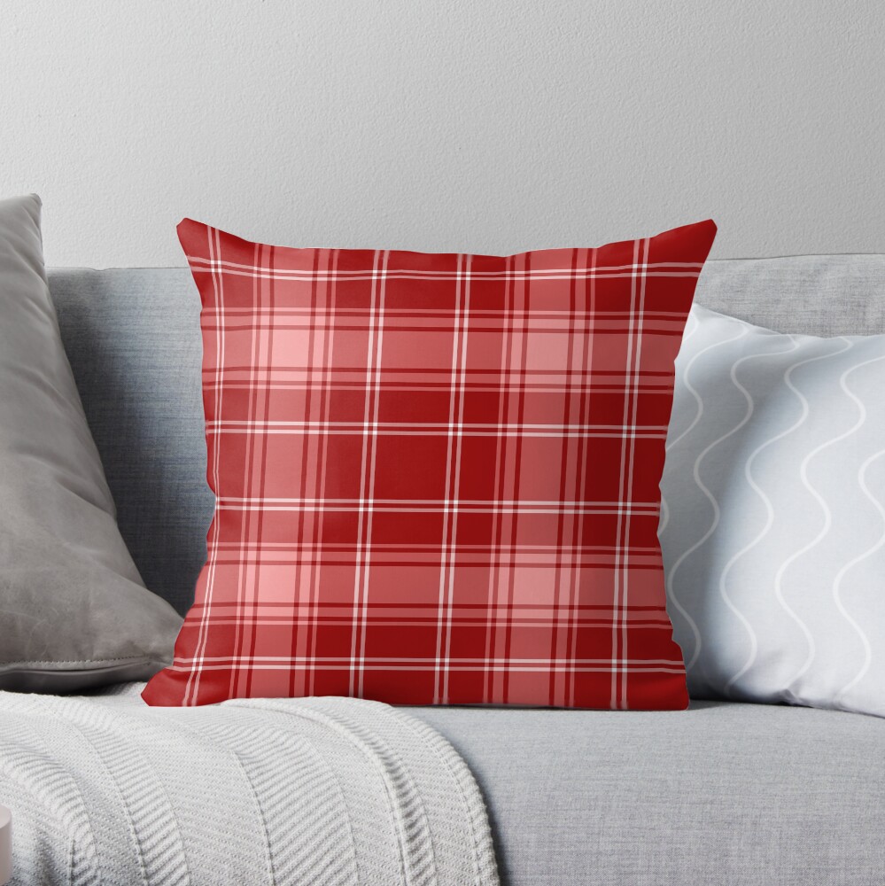 Red best sale tartan pillows