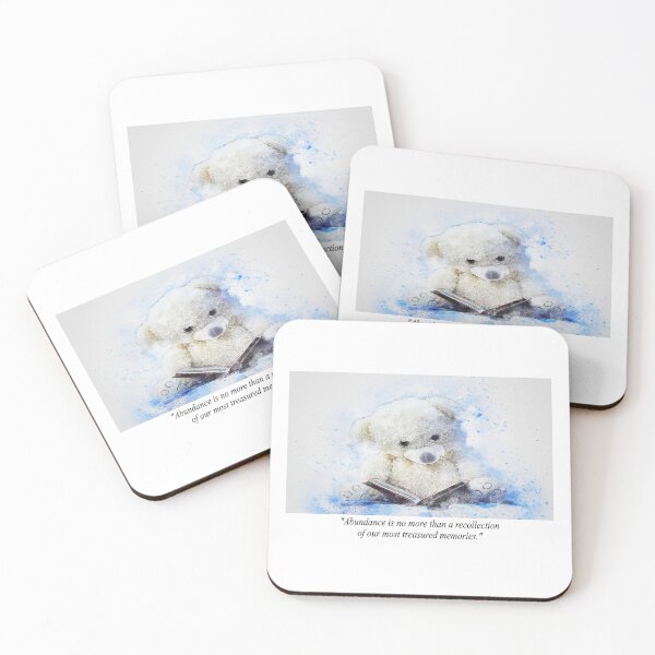 Item preview, Teddy Bear Reading About Abundance Quotation  designed and sold by NovawayDirect.