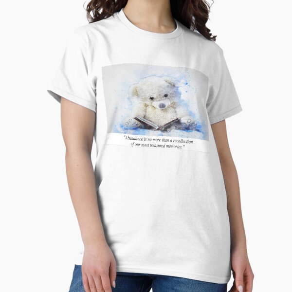 Item preview, Teddy Bear Reading About Abundance Quotation  designed and sold by NovawayDirect.