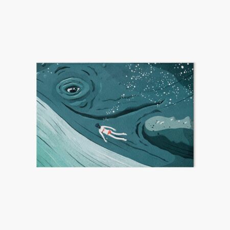 Whale dive Art Board Print