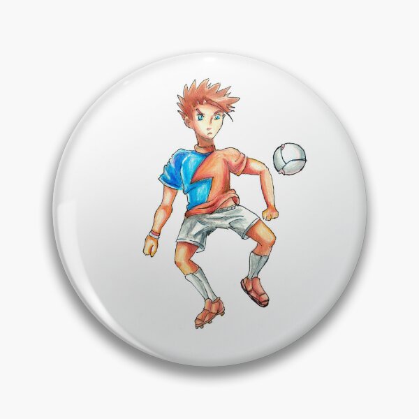 Item preview, soccer player drawing pencil red blue ball designed and sold by handmadehipsters.