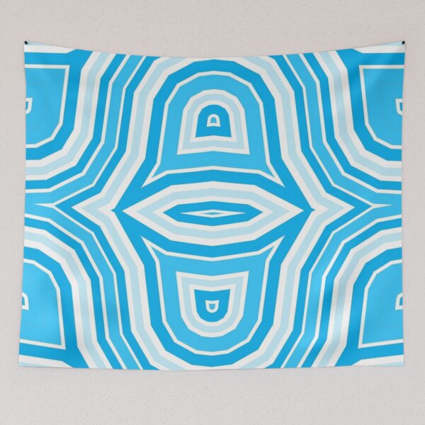 Item preview, Retro abstract illustration motif blue bohemian. designed and sold by DaliaSabryTee.