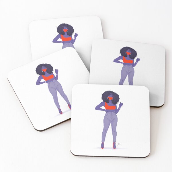 Item preview, Cool fashionista in neon orange and curly hair designed and sold by Rickard Bengtsson.