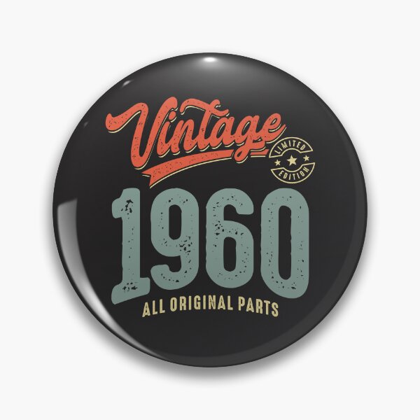 Aperçu de l'œuvre Vintage né en 1960 64e anniversaire rétro classique créée et vendue par cidolopez.