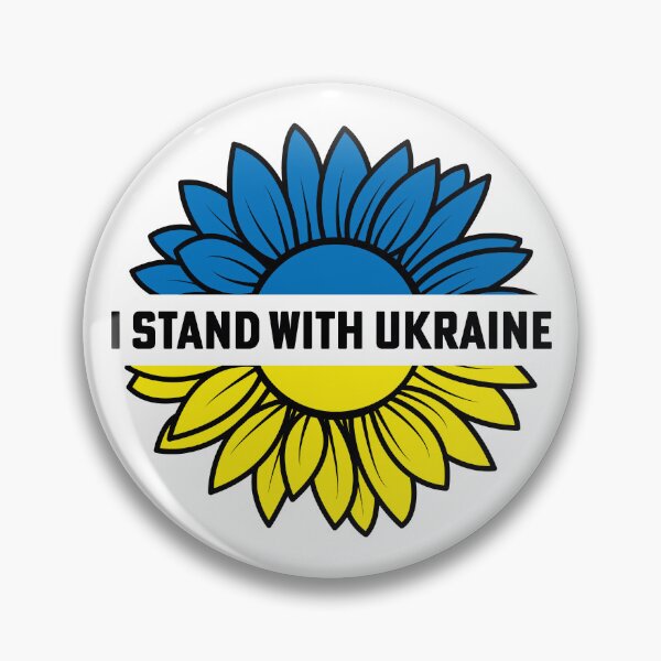 Item preview, I Stand with Ukraine Sunflower Yellow Blue Ukrainian Flag designed and sold by KateBilous.