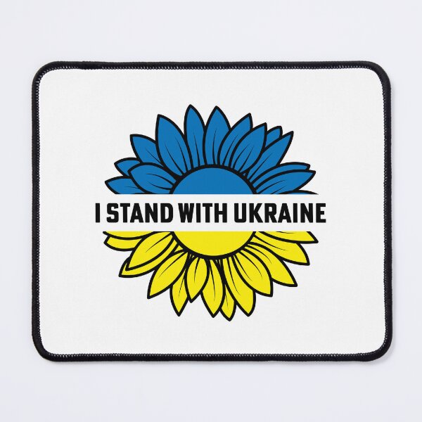 Item preview, I Stand with Ukraine Sunflower Yellow Blue Ukrainian Flag designed and sold by KateBilous.