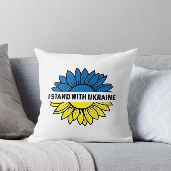 Item preview, I Stand with Ukraine Sunflower Yellow Blue Ukrainian Flag designed and sold by KateBilous.
